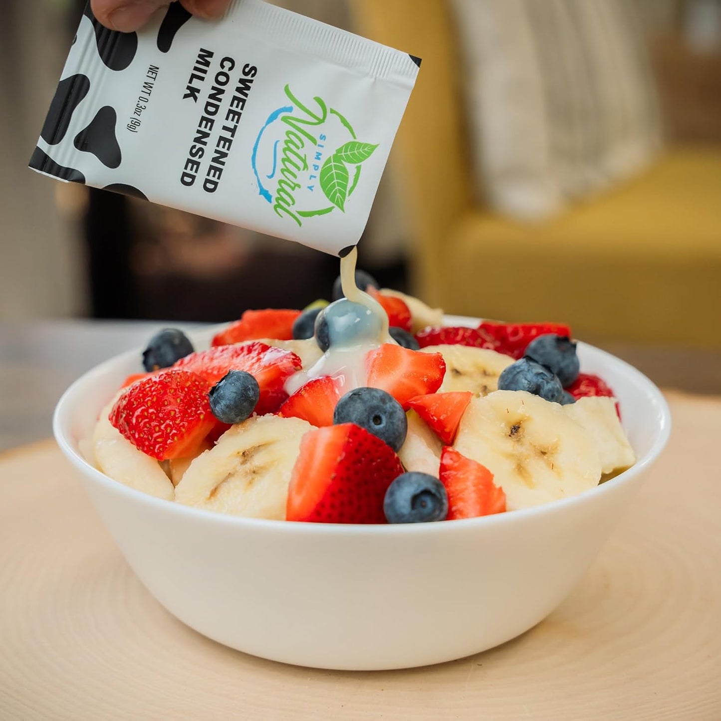 Simply Natural Sweetened Condensed Milk Creamer Single-Serve 9 grams sachet, All Natural Coffee/Tea Creamer (70 sachets bag, Milk Flavor)