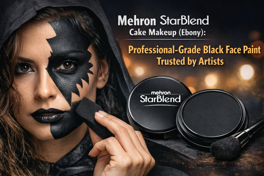 Mehron StarBlend Cake Makeup (Ebony): Professional-Grade Black Face Paint Trusted by Artists