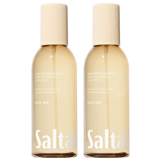 Saltair Body Mist 2 Pack - Fine Fragrance, Lightweight Body Spray Mist with Salt Water Vanilla Scent. Long Lasting Perfume Mist. 2x 8oz Bottles