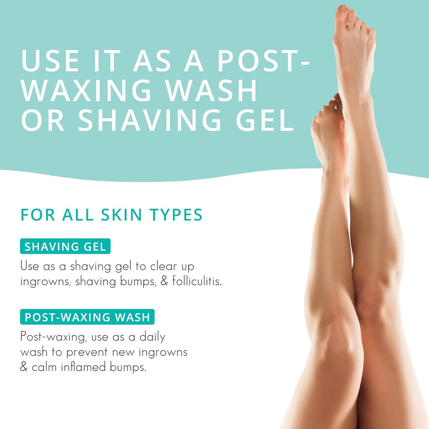 Face & Body Wash [6.7 Fl Oz] Skin Care for Acne and Folliculitis-Prone Skin - Gentle Everyday Exfoliating Cleanser with Mandelic Acid and Botanicals