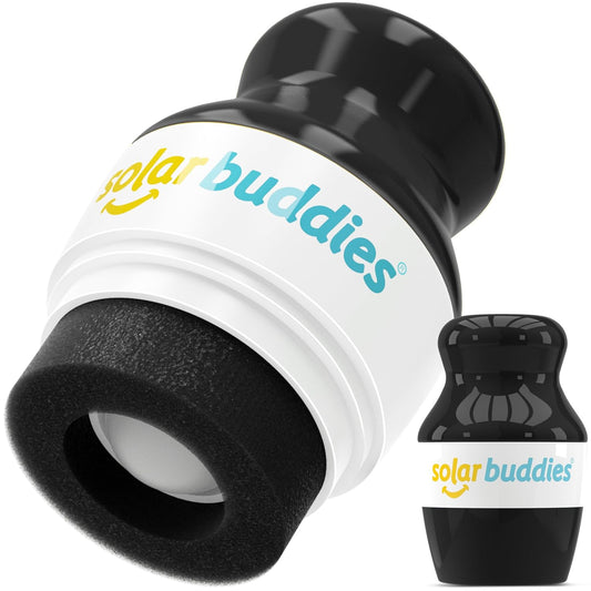 Solar Buddies Sunscreen Applicator - Single Black - Refillable Roll on Sponge Sunscreen, Suncream & Lotion Applicator For Kids, Adults & Families - Holds 3.4fl oz, Perfect Size for Travel