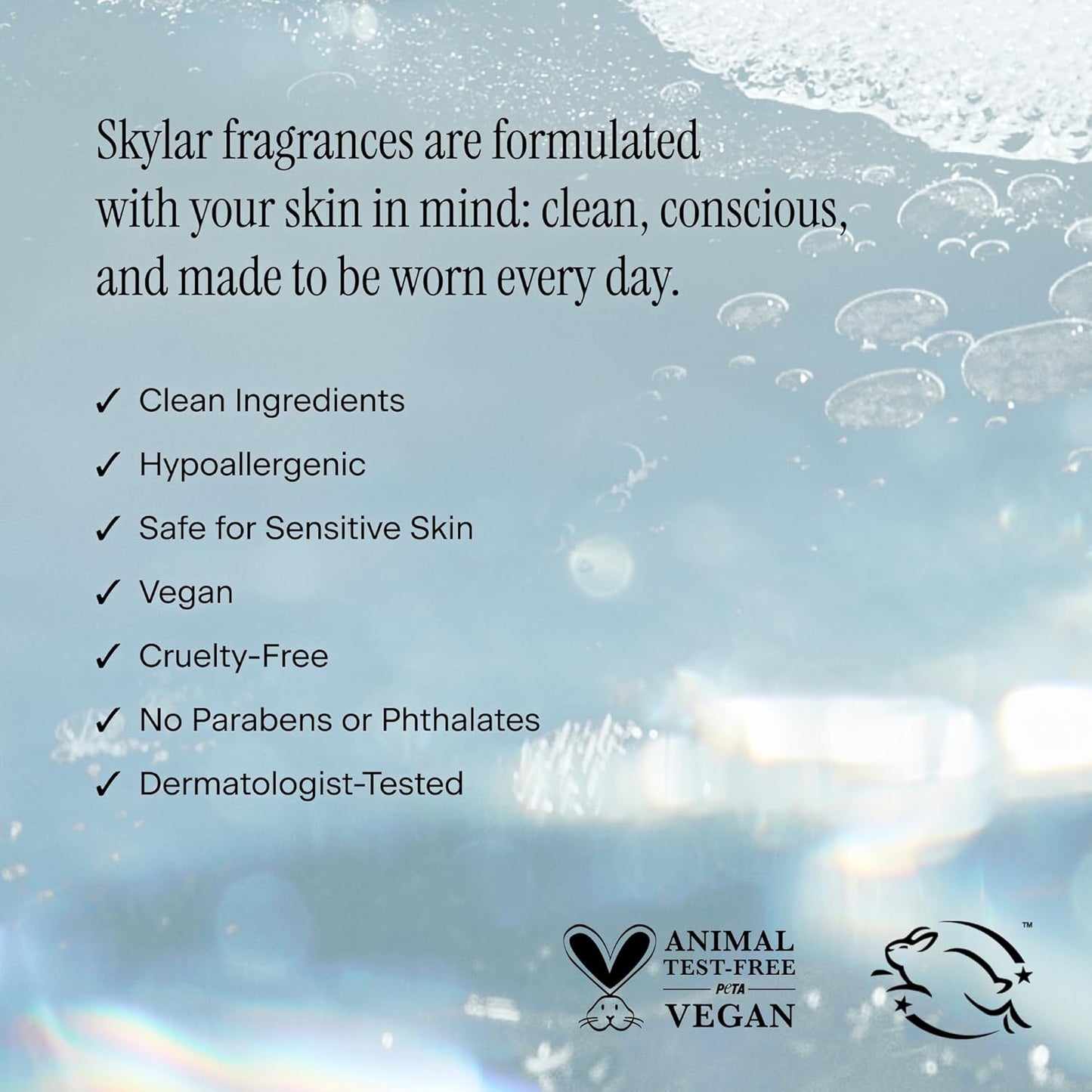 Skylar Salt Air Eau de Parfum - Hypoallergenic & Clean Perfume for Women & Men, Vegan & Safe for Sensitive Skin - Fresh Perfume with Notes of Driftwood, Sea Salt & Seaweed - 50mL /1.7 Fl oz